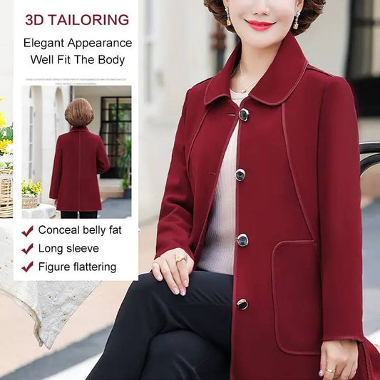 Jeseň a zima Nová obojstranná teplá bunda strednej dĺžky