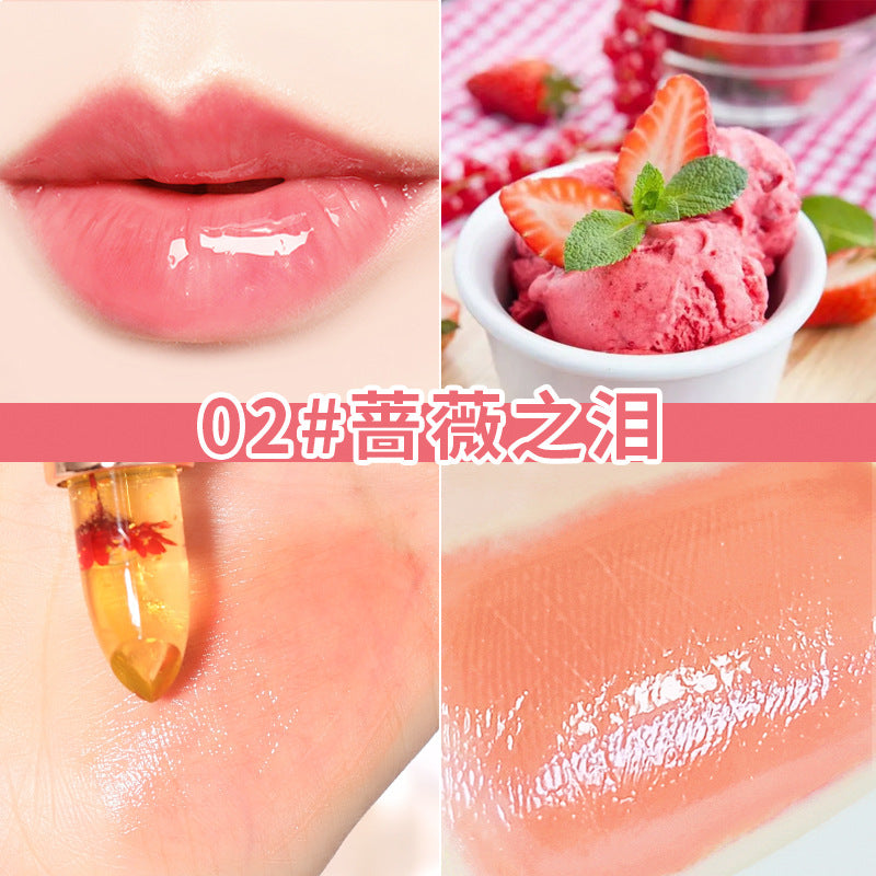 【🔥Kúp 1 získaj 1 zadarmo🔥】Rúž s krištáľovým želé kvetom, ktorý mení farbu