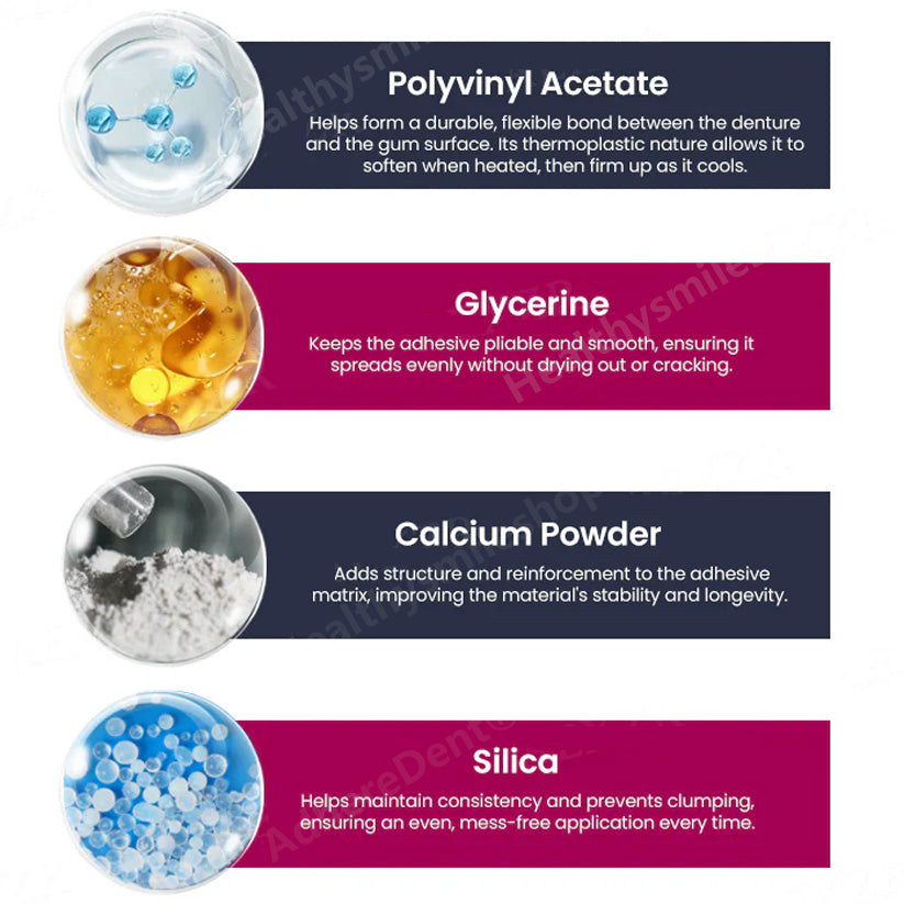 【🔥Kúp 1 získaj 1 zadarmo🔥】Termoplastické lepidlo na zubné protézy AdhereDent® ⏳ Trvácna retencia zubnej protézy