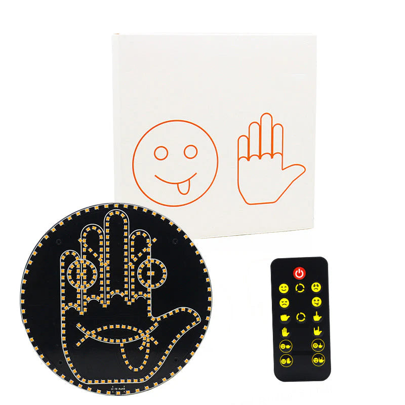 LED svetlo pre výraz a gestá na zadnom okne auta