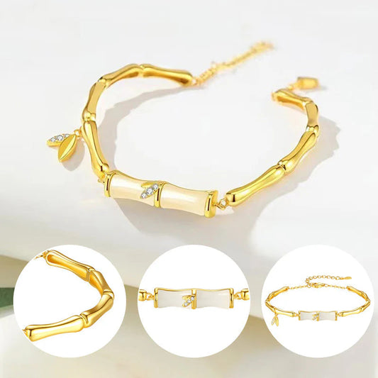 【🎁Perfektný doplnok na každý deň alebo darček pre milovanú osobu!】Dámsky bambusový náramok s retiazkou