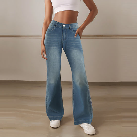 👖Jarná módna novinka?Nohavice s širokými nohavicami a efektom kontroly brucha.