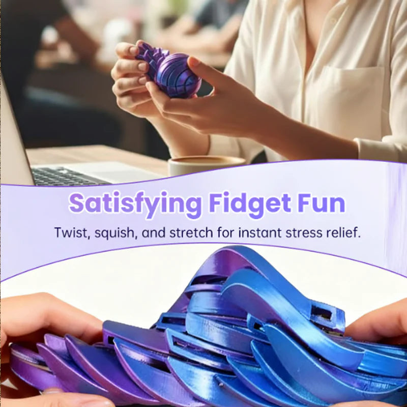 【🟣 Zbavte sa stresu a upokojte svoju myseľ!】3D tlačená hračka Fidget Ball