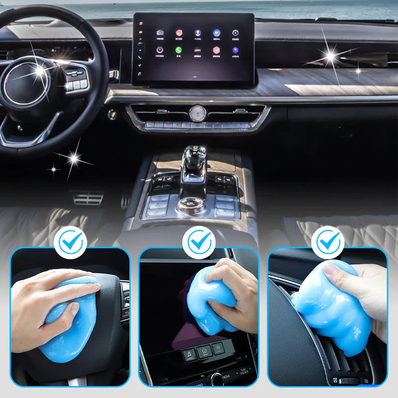 【🧼 Ľahko absorbuje prach a nečistoty, opakovane použiteľné】Univerzálny lepiaci čistiaci gél (umývateľný a opakovane použiteľný)