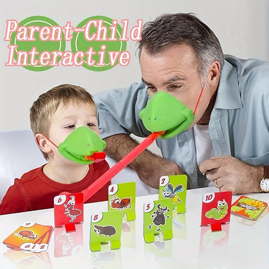 【🐸 Je to vzdelávacie a zábavné a dokáže to aj zmierniť stres!】Frog mouth sticking out tongue desktop children's toy