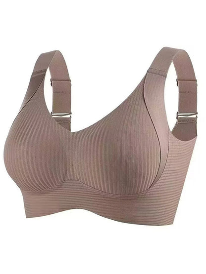 🎁Kúpte 1 a získajte 2 balenia🎁Dámska podprsenka Push Up s rebrovaním a nastaviteľnou bezdrôtovou technológiou
