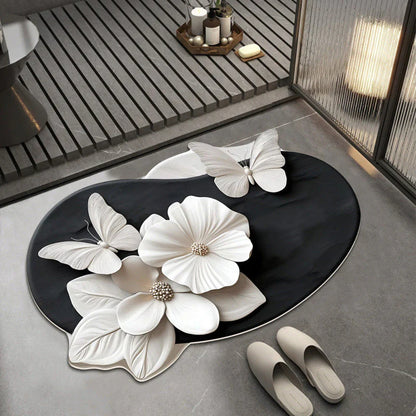 【🥰Krásne a praktické】3D realistický vzor protišmyková absorpčná rohož