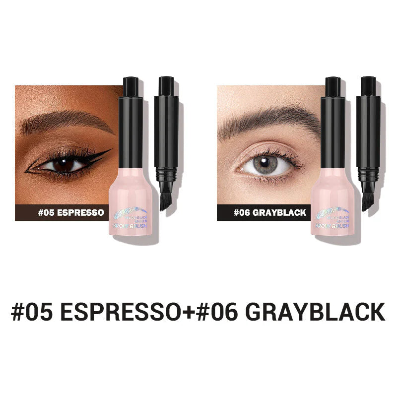【🎁Druhý kus zadarmo】Tekutá ceruzka na obočie so zahnutým štetcom a dipom