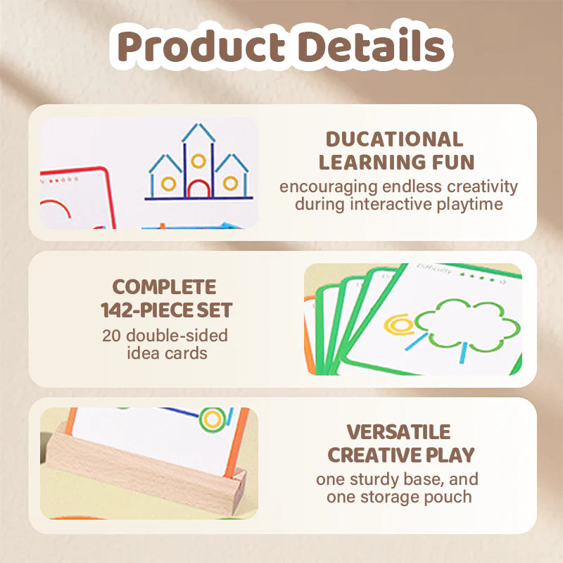 【🧩 Stimulujte predstavivosť a zručnosti v riešení problémov!】Kreatívne vzdelávacie bloky pre najmenších