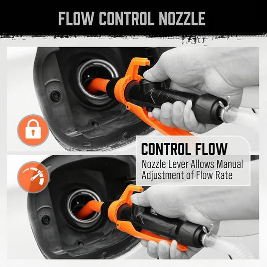 【⛽ Ľahko prenášajte palivo alebo kvapaliny bez zdvíhania】Prenosné batériové čerpadlo