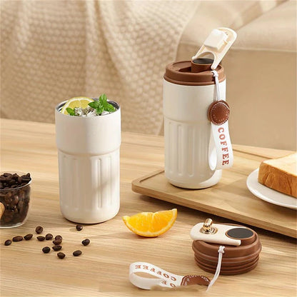 【🌡️ ☕ Vychutnajte si kávu s ľahkosťou pri ideálnej teplote!】Hrnček na kávu s ukazovateľom teploty