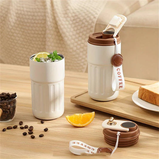 【🌡️ ☕ Vychutnajte si kávu s ľahkosťou pri ideálnej teplote!】Hrnček na kávu s ukazovateľom teploty