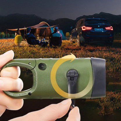 【🔦 Viacero spôsobov nabíjania, viacero použití】Vonkajšie núdzové svetlo (ručná kľuka + solárne panely + nabíjanie cez USB)