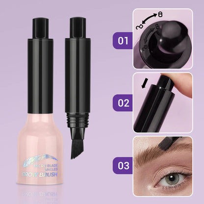 【🎁Druhý kus zadarmo】Tekutá ceruzka na obočie so zahnutým štetcom a dipom