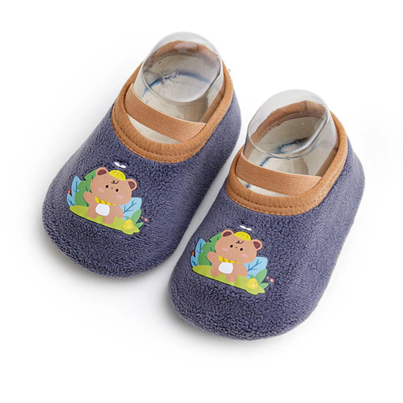 【👶 Bezpečné a teplé, najlepšia voľba pre mamičky】Hrubé a protišmykové podlahové ponožky pre bábätká