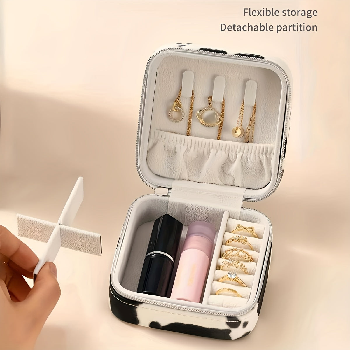 【💎 Veľmi vhodné na cesty aj domáce uskladnenie!】Kožená šperkovnica