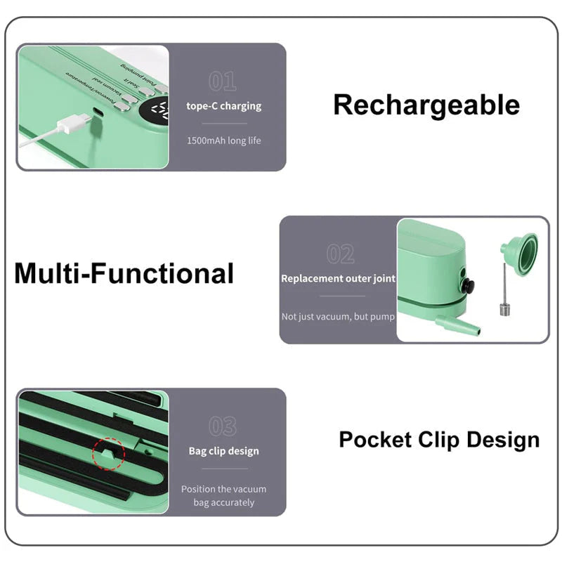 【🥩Udržte potraviny čerstvé a rozlúčte sa so zápachom z chladničky!】Mini bezdrôtový vysávač