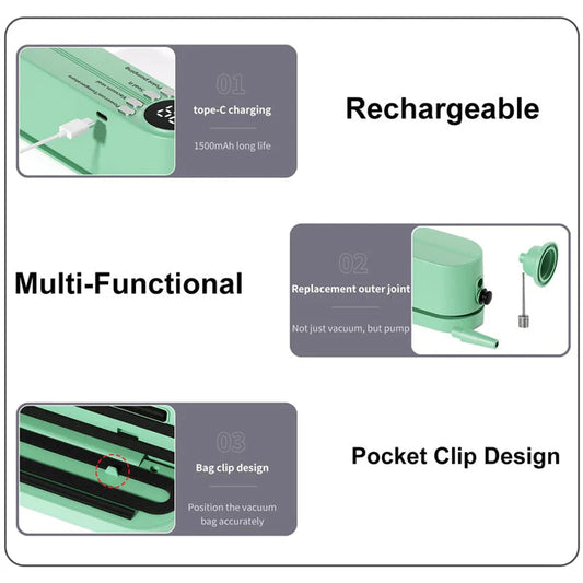 【🥩Udržte potraviny čerstvé a rozlúčte sa so zápachom z chladničky!】Mini bezdrôtový vysávač