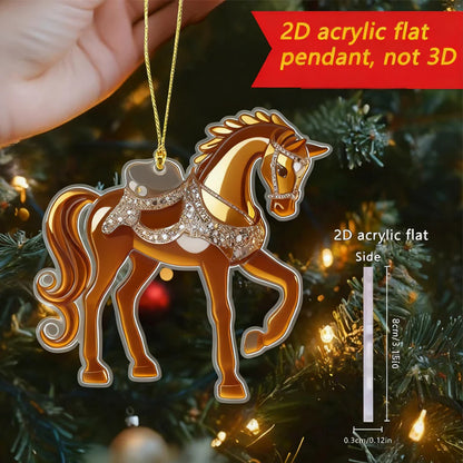 Akrylový prívesok v tvare koňa