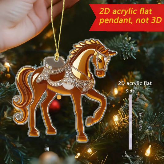 Akrylový prívesok v tvare koňa