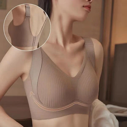 🎁Kúpte 1 a získajte 2 balenia🎁Dámska podprsenka Push Up s rebrovaním a nastaviteľnou bezdrôtovou technológiou