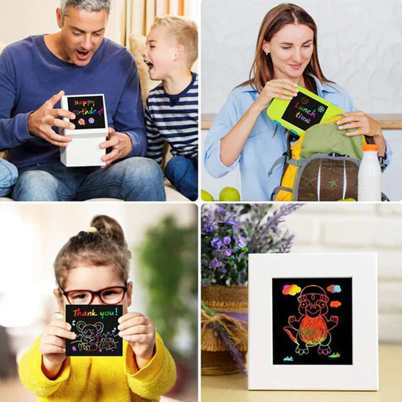 Sada na kreslenie dúhových papierov na škrabanie