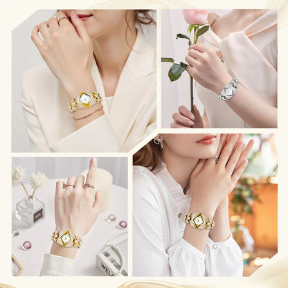 Dámske retro quartzové hodinky s trblietavými kamienkami⌚