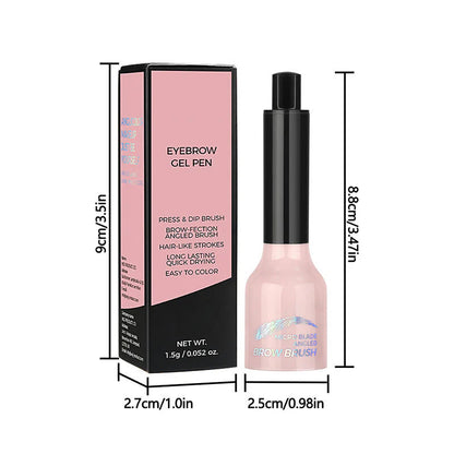 【🎁Druhý kus zadarmo】Tekutá ceruzka na obočie so zahnutým štetcom a dipom