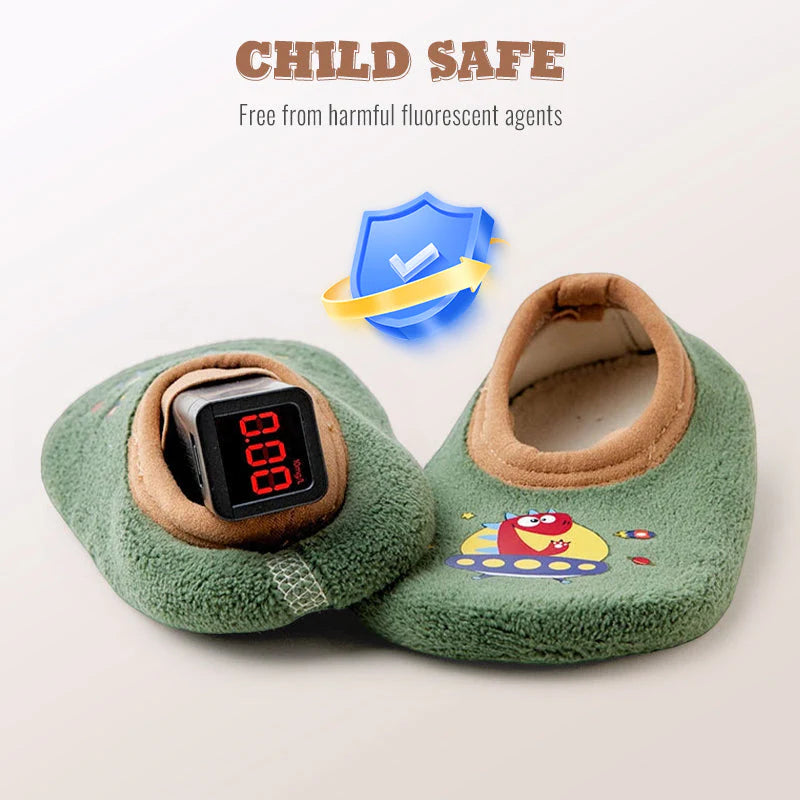 【👶 Bezpečné a teplé, najlepšia voľba pre mamičky】Hrubé a protišmykové podlahové ponožky pre bábätká