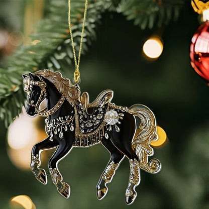 Akrylový prívesok v tvare koňa