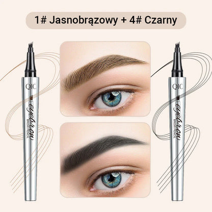 【🥰Kúp 1 a získaj 1 zadarmo】☔Vysokokvalitná vodeodolná ceruzka na obočie so 4 vidličkami