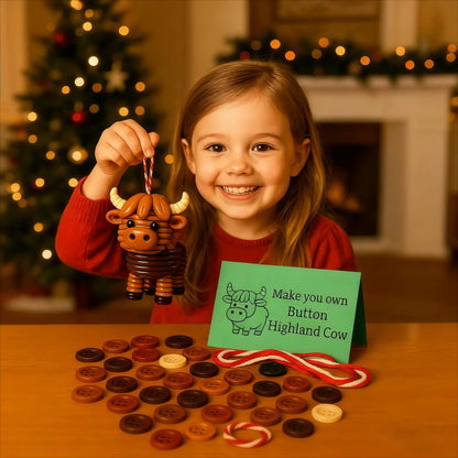 【🎄Dodajte Vianociam radosť a špeciálnu atmosféru!】Vianočné ozdoby so zvieratkami vyrobené z gombíkov svojpomocne