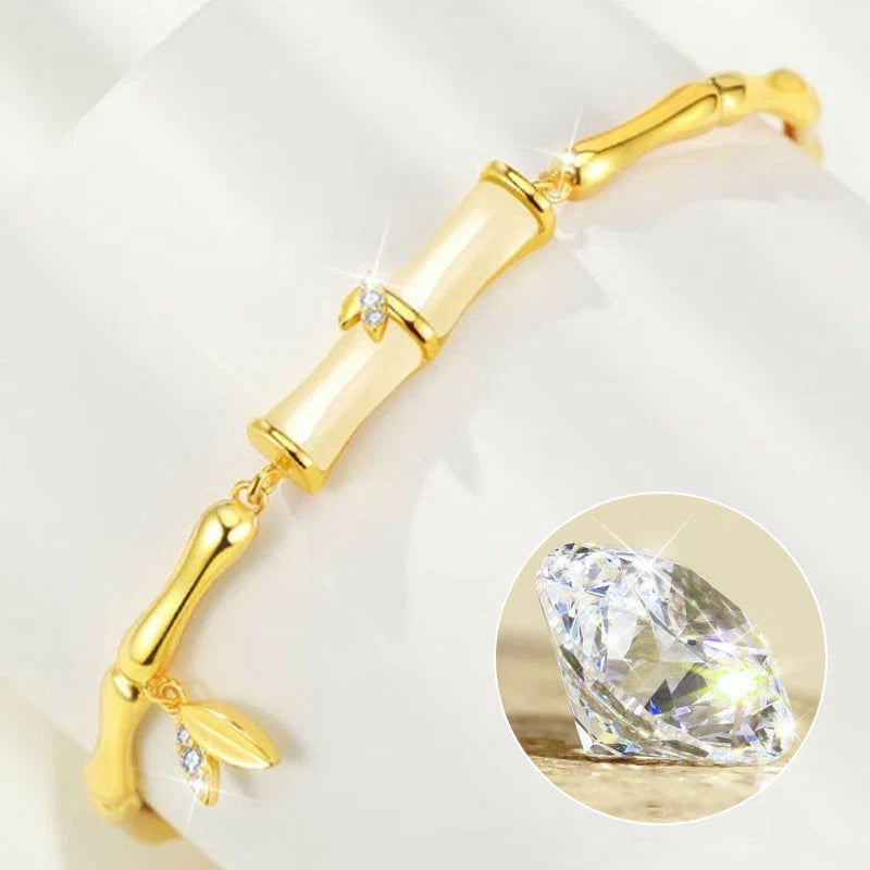 【🎁Perfektný doplnok na každý deň alebo darček pre milovanú osobu!】Dámsky bambusový náramok s retiazkou