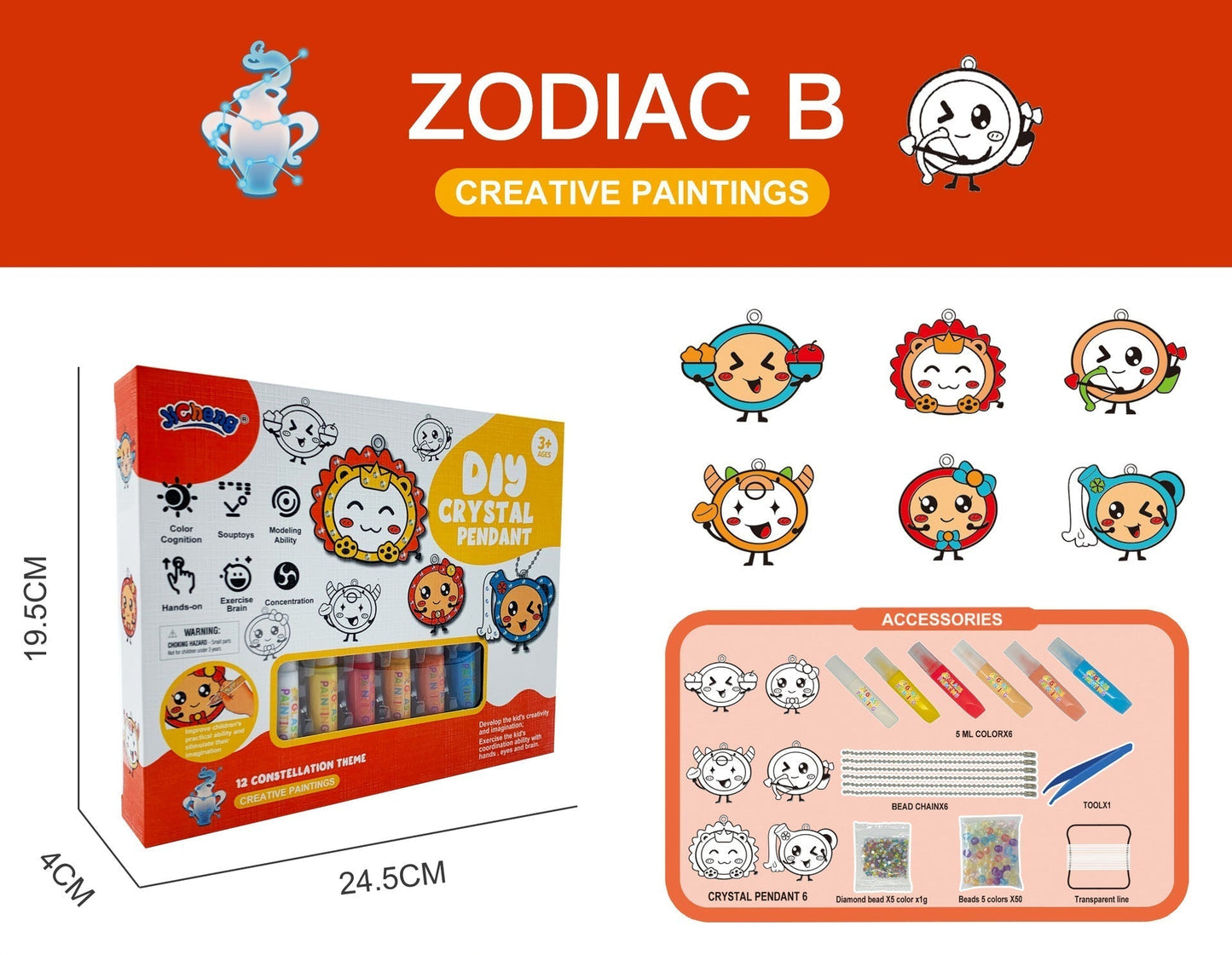 Komplet za umetnost in obrt DIY s kristalnimi barvami