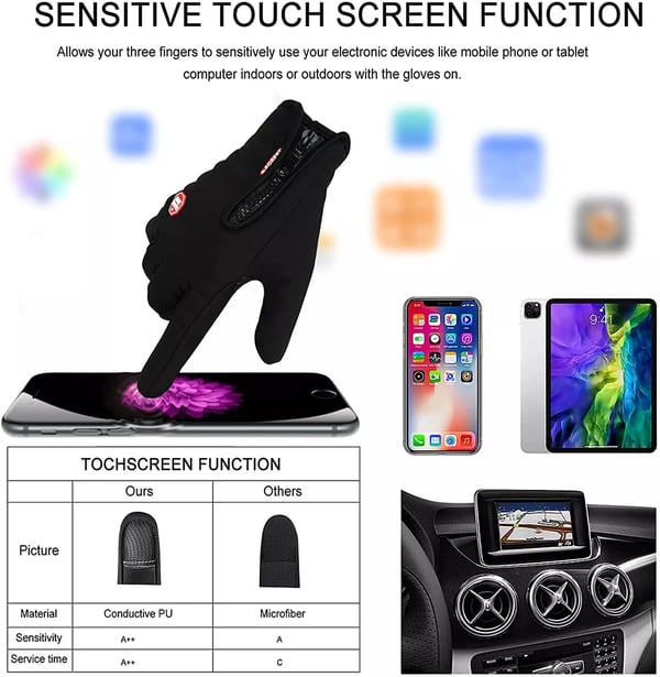 【❄️ Odolajte chladu a chráňte si ruky】Dokonalé vodeodolné a vetruodolné termálne protišmykové rukavice