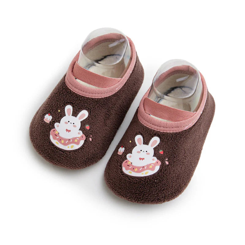 【👶 Bezpečné a teplé, najlepšia voľba pre mamičky】Hrubé a protišmykové podlahové ponožky pre bábätká