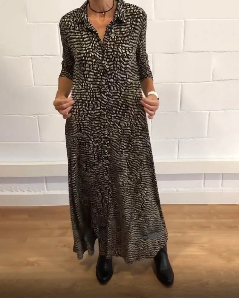 👗Elegancka sukienka z klapami a kieszeniami