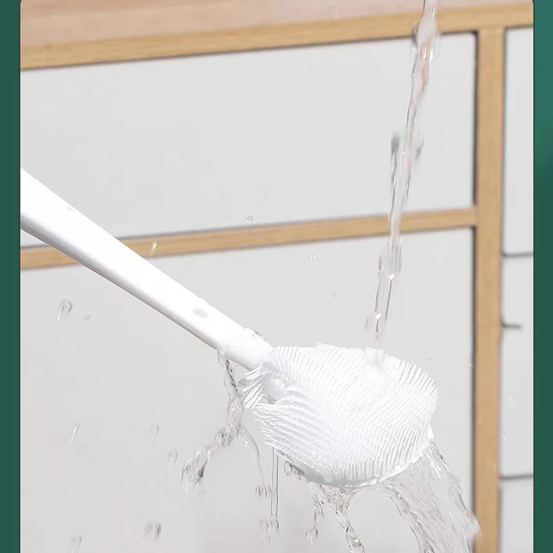 【🎁 Čím viac nakúpite, tým viac zliav získate】Odnímateľná silikónová čistiaca kefka s dlhou rukoväťou