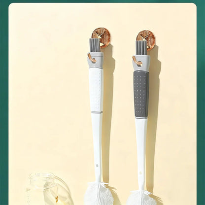 【🎁 Čím viac nakúpite, tým viac zliav získate】Odnímateľná silikónová čistiaca kefka s dlhou rukoväťou