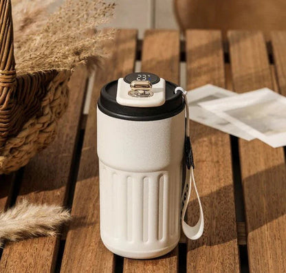 【🌡️ ☕ Vychutnajte si kávu s ľahkosťou pri ideálnej teplote!】Hrnček na kávu s ukazovateľom teploty