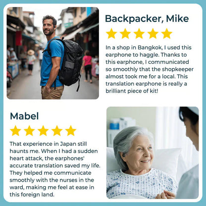 【🔋 Malý a prenosný, rýchly a presný preklad 75 jazykov v reálnom čase】Bezdrôtové slúchadlá OWS Bluetooth 5.4 s AI prekladom (vhodné pre iOS a Android)