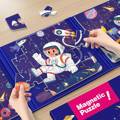 【🧩 Podporuje kognitívny vývoj a je zábavné!】Magnetické puzzle pre deti