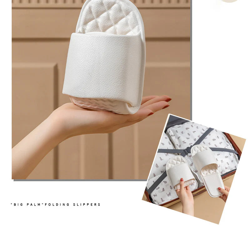 【✨ Pohodlné na nosenie, rýchlo schnú a dajú sa ľahko zložiť do batožiny;】Skladacie, protišmykové jednorazové sprchové papuče