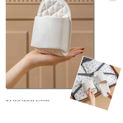 【✨ Pohodlné na nosenie, rýchlo schnú a dajú sa ľahko zložiť do batožiny;】Skladacie, protišmykové jednorazové sprchové papuče