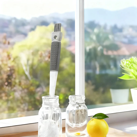 【🎁 Čím viac nakúpite, tým viac zliav získate】Odnímateľná silikónová čistiaca kefka s dlhou rukoväťou