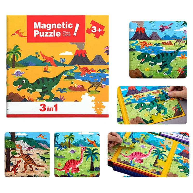 【🧩 Podporuje kognitívny vývoj a je zábavné!】Magnetické puzzle pre deti