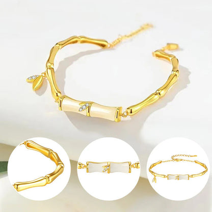 【🎁Perfektný doplnok na každý deň alebo darček pre milovanú osobu!】Dámsky bambusový náramok s retiazkou