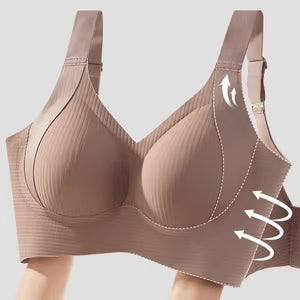 🎁Kúpte 1 a získajte 2 balenia🎁Dámska podprsenka Push Up s rebrovaním a nastaviteľnou bezdrôtovou technológiou