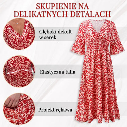 ✨Nové kvetinové ležérne šaty s výstrihom do V