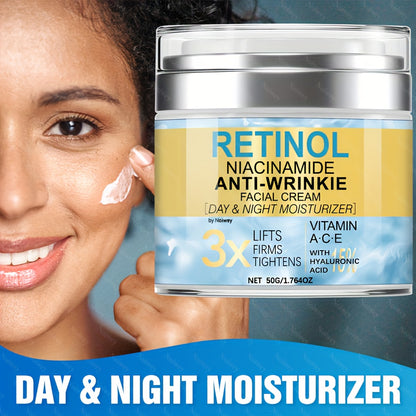 🔥Kúp 1 získaj 1 zadarmo🔥Spevňujúci krém na tvár proti starnutiu s retinolom, hydratačný a vyživujúci krém